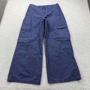 Levi's Premium Wide Leg Cargo Pants Blue W30 L30 Utility Festival